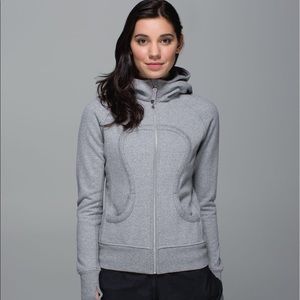 Heather grey lulu scuba hoodie